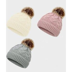 Zando Baby Winter Hat Toddler Infant Beanies with Double Pom Pom 6-36 Months